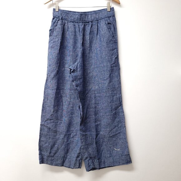 Sigrid Olsen Womens Linen Wide Leg Pull On Pants Size M - Picture 2 of 8